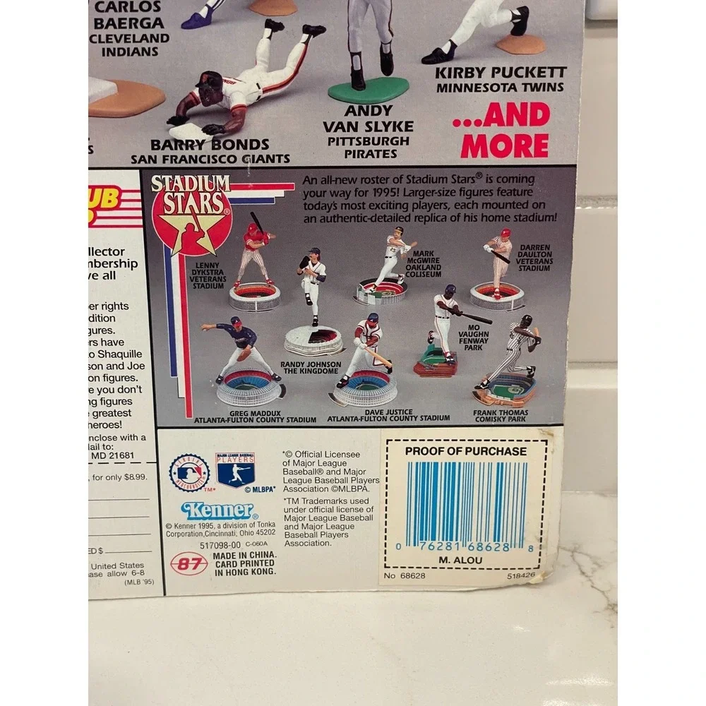 Vintage Moises Alou Starting Lineup‎ Figure Card Montreal Expos MLB 1995 Sealed
